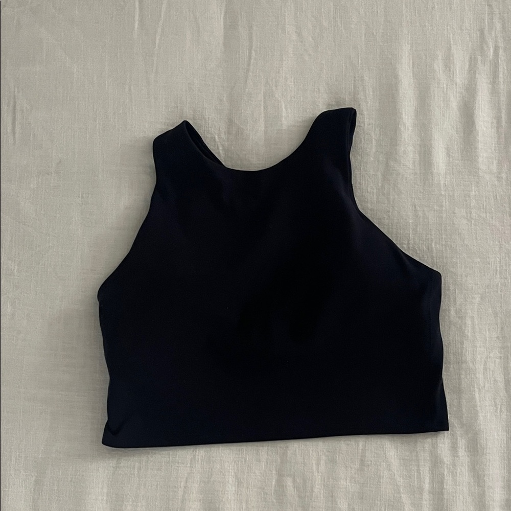 Athleta Black Cropped Tank Top